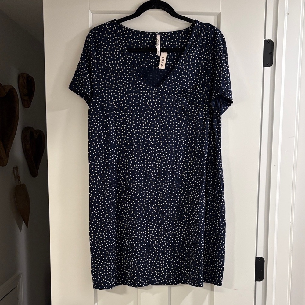 Soma Navy and White sleepshirt